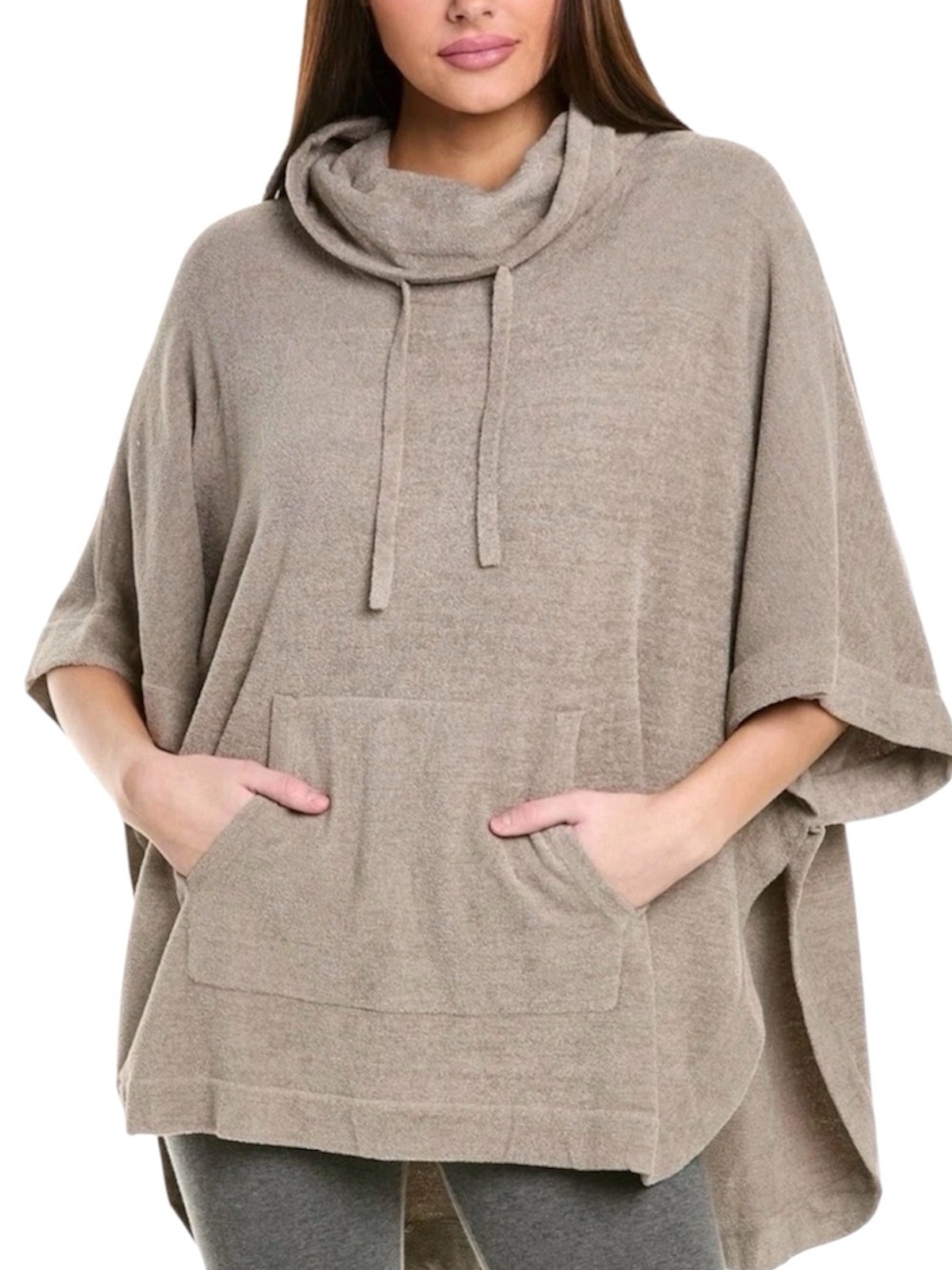 Barefoot Dreams CozyChic Ultra Lite Weekend Poncho Nickel XXS XS